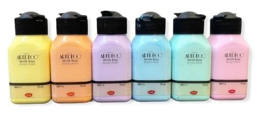 ARTDECO PARMAK BOYASI SETİ 6x75 ML PASTEL RENKLER Y-118I-AS2