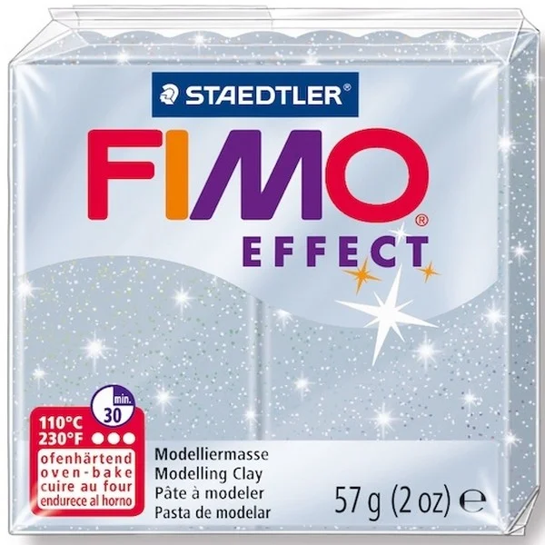FIMO SOFT MODELLEME KİLİ 57 GR YAZLDIZLI GÜMÜŞ 8020-812 07