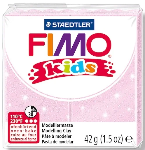 FIMO KIDS MODELLEME KİLİ 42 GR SEDEFLİ AÇIK PEMBE 8030-206 02