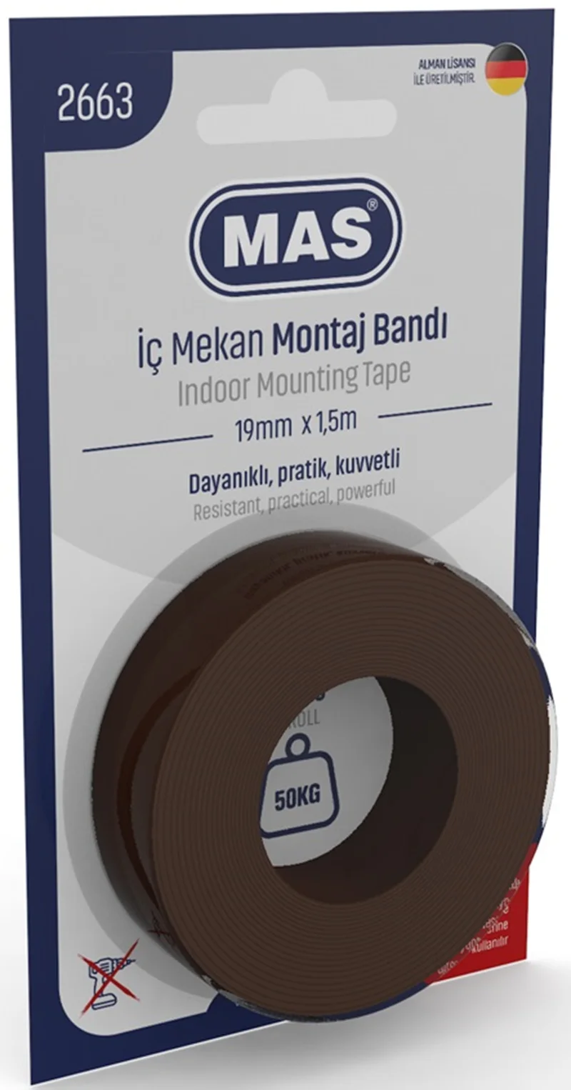 MAS MONTAJ BANDI İÇ MEKAN GÜÇLÜ 19MM X 1,5M 2663