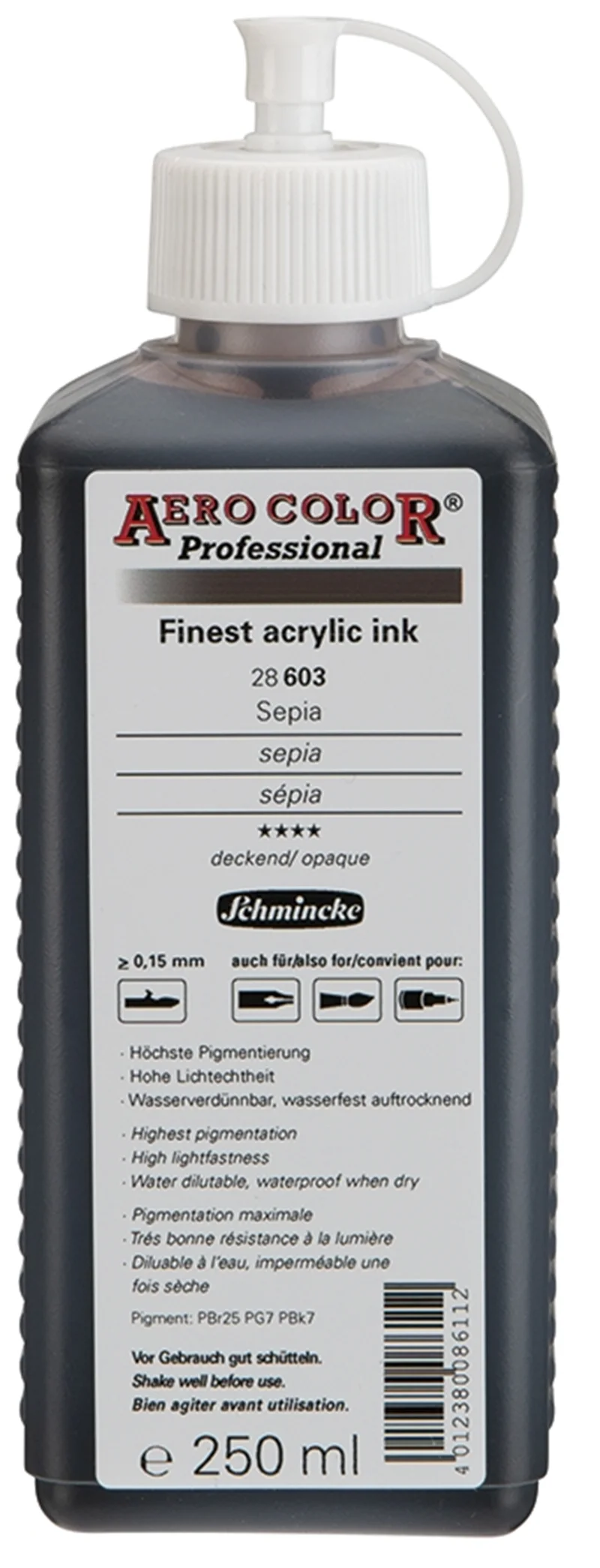 SCHMİNCKE AERO COLOR AKRİLİK MÜREKKEP 250 ML 603 SEPİA 28603027