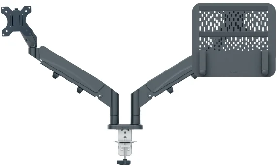 LEITZ MONİTOR VE LAPTOP KOLU ERGO İKİLİ L-6538 KOYU GRİ