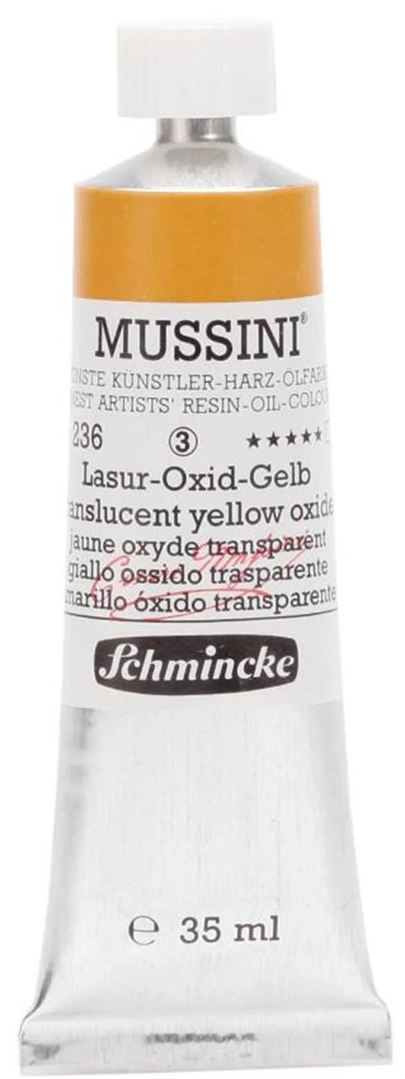SCHMİNCKE MUSSİNİ ARTİST YAĞLI BOYA 35 ML SERİ 3 236 TRANSLUCENT YELLOW OXİDE 10236009