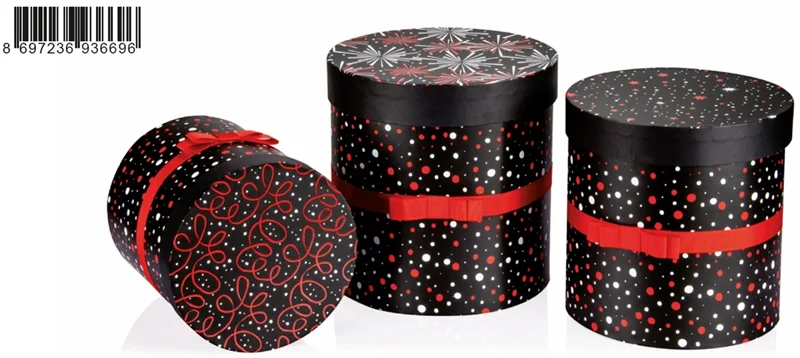 GIPTA KUTU SETİ 3 LÜ FESTIVE SİLİNDİR BX66960