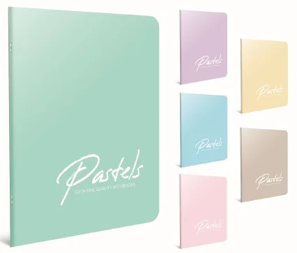 GIPTA DEFTER PASTELS A4 TEL DİKİŞLİ PP KAPAK 60 YP. DÜZ 4117