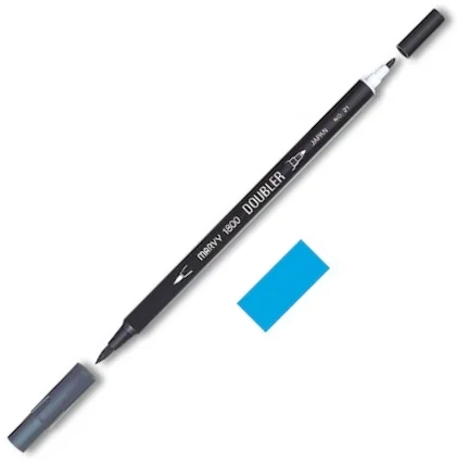 MARVY FIRÇA KALEM BRUSH PEN ÇİFT UÇLU 1800-075 SKY BLUE
