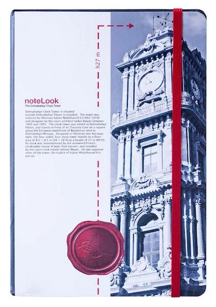 SCRIKSS NOTELOOK DEFTER İSTANBUL KULELER DOLMABAHÇE SAAT KULESİ A6 ÇİZGİLİ