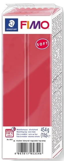 FIMO SOFT MODELLEME KİLİ 454 GR VİŞNE KIRMIZI 8021-26