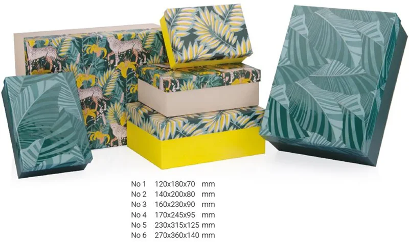 GIPTA KUTU SETİ 6 LI TROPICAL DİKDÖRTGEN BX66950
