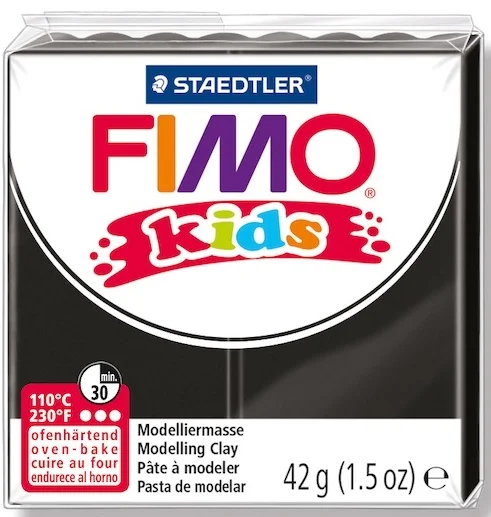 FIMO KIDS MODELLEME KİLİ 42 GR SİYAH 8030-9 02