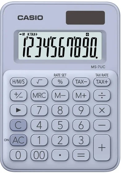 CASIO HESAP MAKİNESİ MASAÜSTÜ 10 HANE MS-7UC-LB