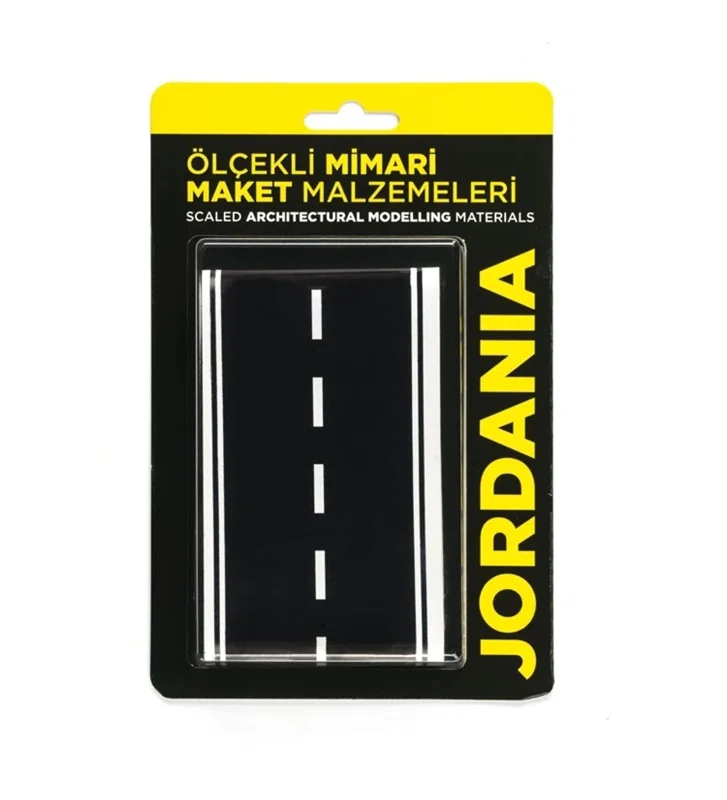 JORDANİA ASFALT YOL YAPIŞKANLI GRİ 1/100 25 CM JE04-YOL100G