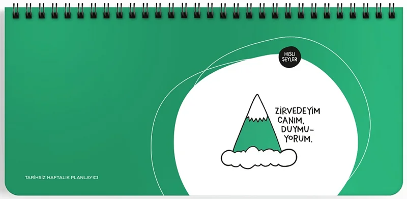 KESKİN PLANNER 13x27 HİSLİ ŞEYLER ZİRVEDEYİM CANIM DUYMUYORUM SPİRALLİ 830185