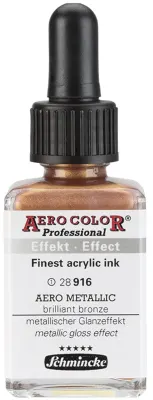 SCHMİNCKE AERO COLOR AKRİLİK MÜREKKEP 28 ML 916 AERO METALLİC BRİLLİANT BRONZE 28916023