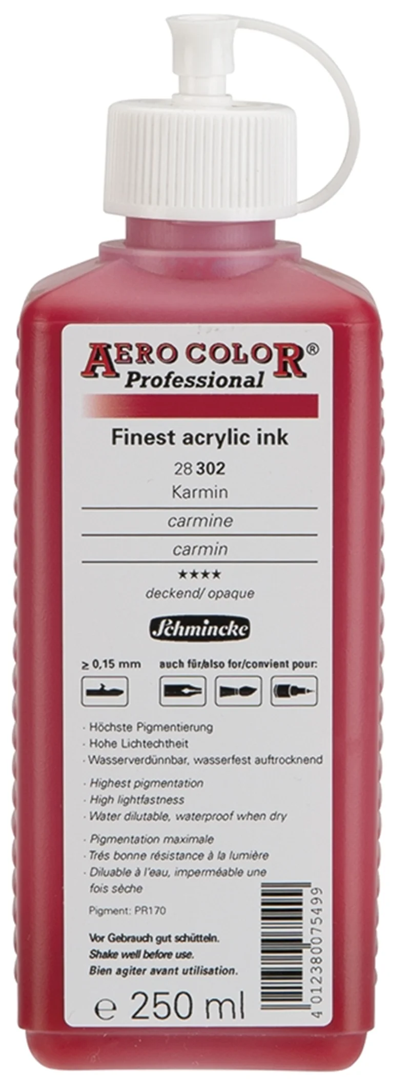SCHMİNCKE AERO COLOR AKRİLİK MÜREKKEP 250 ML 302 CARMİNE 28302027