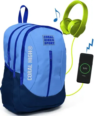 YAYGAN ÇANTA SIRT CORAL HIGH SPORT USB+AUX SOKETLİ 23228