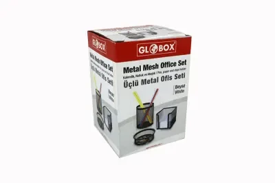 GLOBOX 6643-6154 METAL KALEMLİK SETİ 3 LÜ