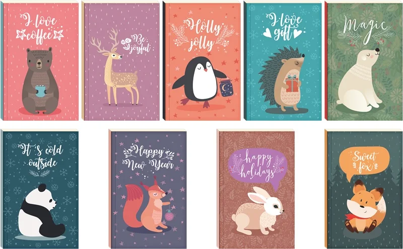 LİLAMOR DEFTER 12,5x19,5 SEVİMLİ HAYVANALAR 116 SYF. 10 ASORTİ 40'LI