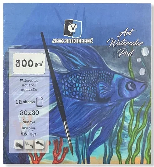 ALEX SULUBOYA DEFTERİ YAPIŞKANLI 300GR 20X20 12 Lİ ALX-8844