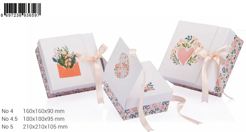 GIPTA KUTU SETİ 3 LÜ FLORAL KARE BX65970