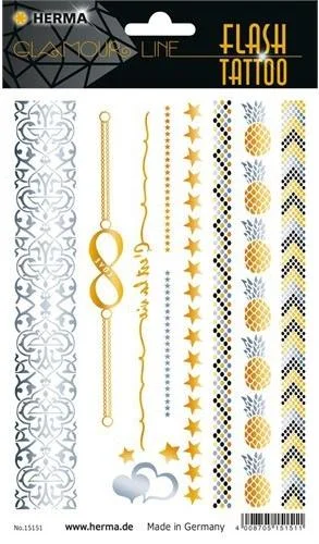 HERMA ETİKET TATTOO GLAMOUR LINE FLASH AŞK 15151