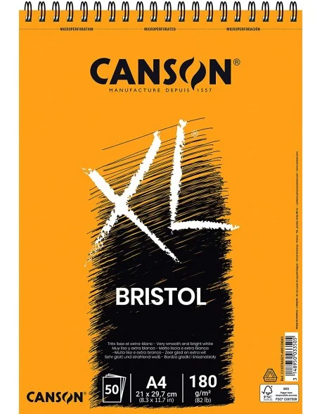 CANSON ÇİZİM BLOĞU XL BRISTOL A4 180 GR 50 SF 31078A021