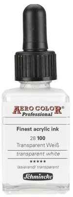 SCHMİNCKE AERO COLOR AKRİLİK MÜREKKEP 28 ML 100 TRANSPARENT WHİTE 28100023