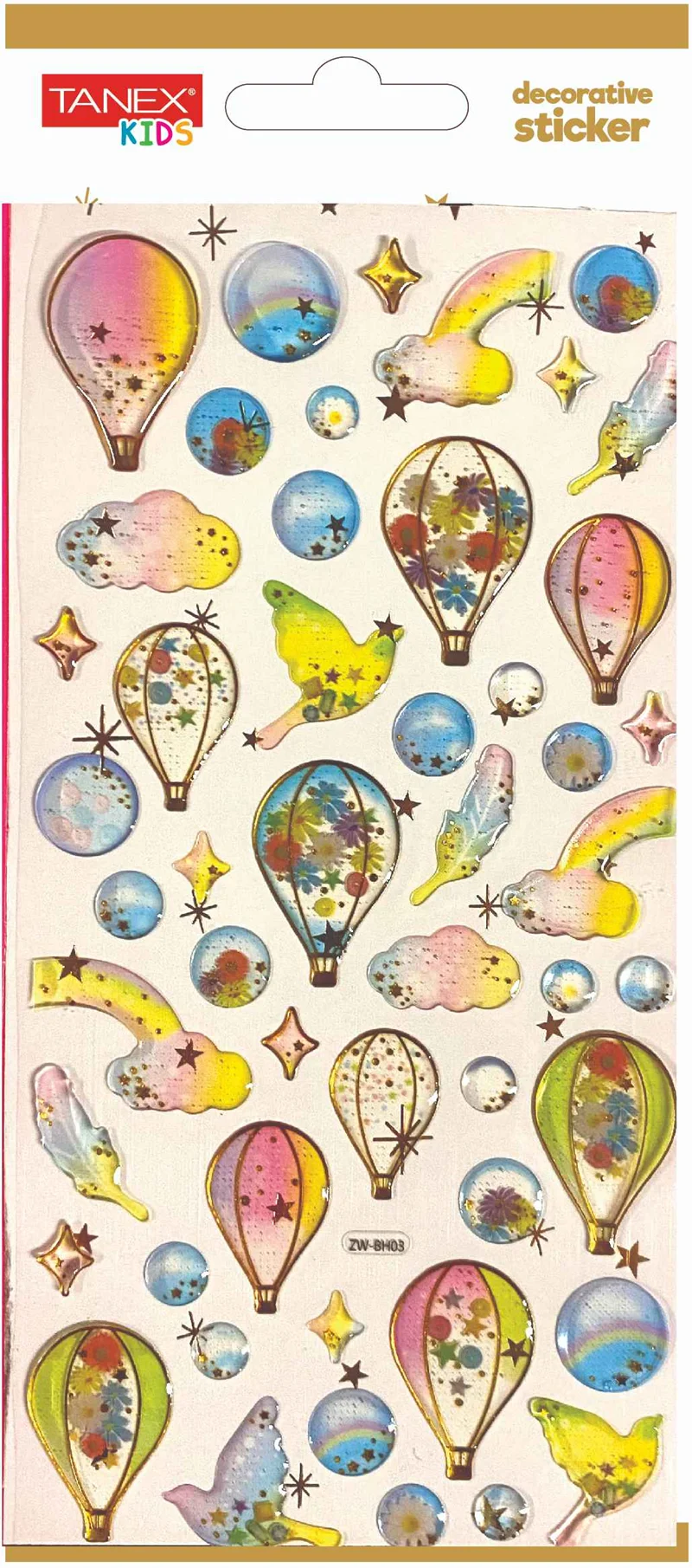 TANEX ETİKET DECORATİVE STICKER-2 PUFFY 5 ADET TNX-5001