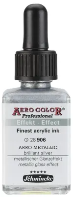 SCHMİNCKE AERO COLOR AKRİLİK MÜREKKEP 28 ML 906 AERO METALLİC BRİLL.SİLVER 28906023