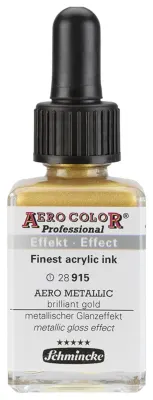 SCHMİNCKE AERO COLOR AKRİLİK MÜREKKEP 28 ML 915 AERO METALLİC BRİLLİANT GOLD 28915023