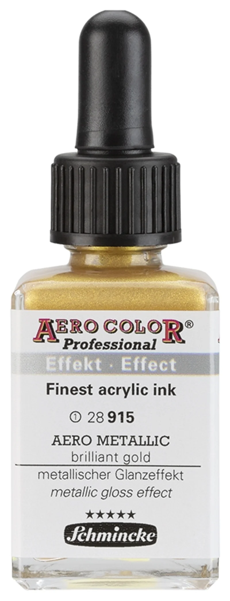 SCHMİNCKE AERO COLOR AKRİLİK MÜREKKEP 28 ML 915 AERO METALLİC BRİLLİANT GOLD 28915023