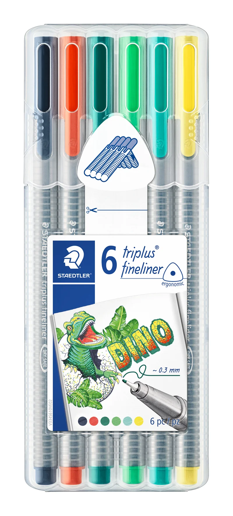 STAEDTLER FINELINER TRIPLUS SET 0.3 DINO 6 LI 334 SB6CS10