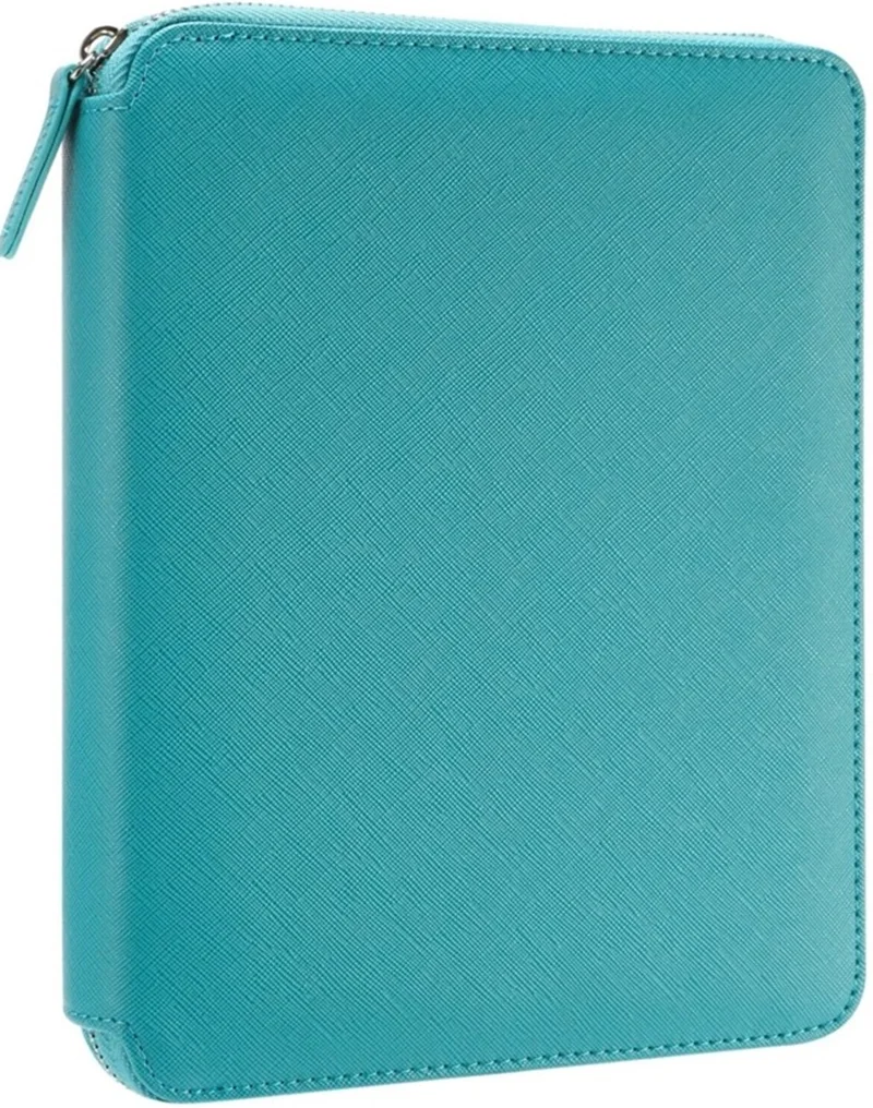 VJ DEFTER SOFIA ZIPPER FOLDER ORGANİZER 14.8x20 Cm. 120 Gr. 80 YP. NOKTALI TURKUAZ 7754