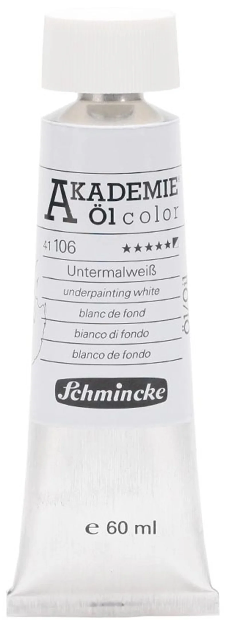 SCHMİNCKE AKADEMİE ÖL COLOR YAĞLI BOYA 60 ML SERİ 1 106 UNDERPAİNTİNG WHİTE 41106011