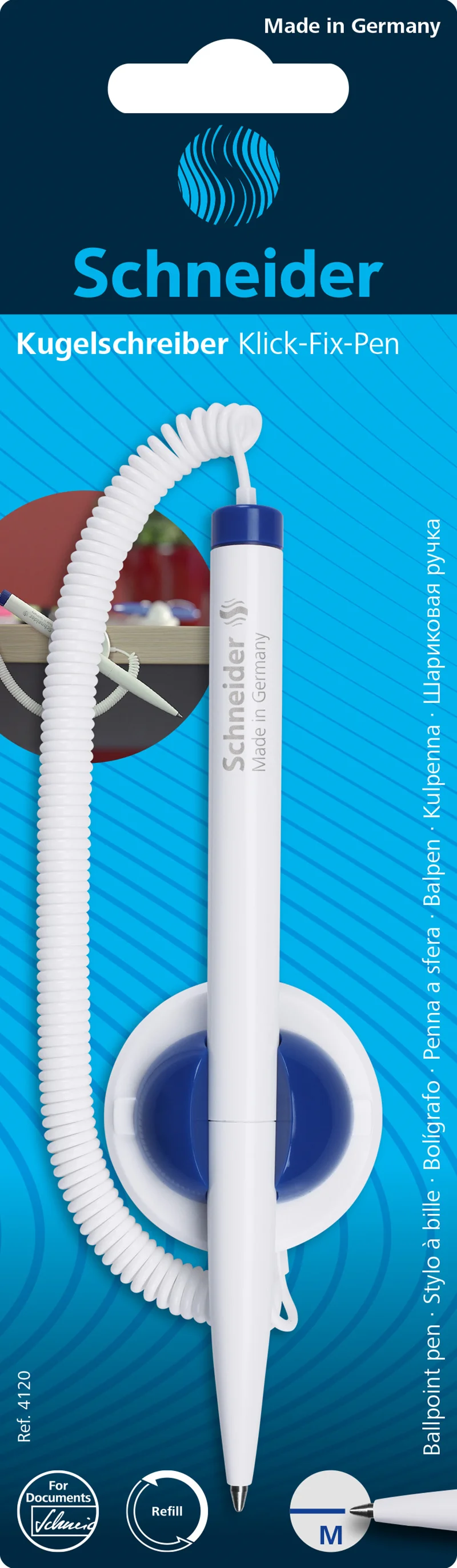 SCHNEIDER TÜKENMEZ KALEM KLICK-FIX SPİRALLİ SCT210