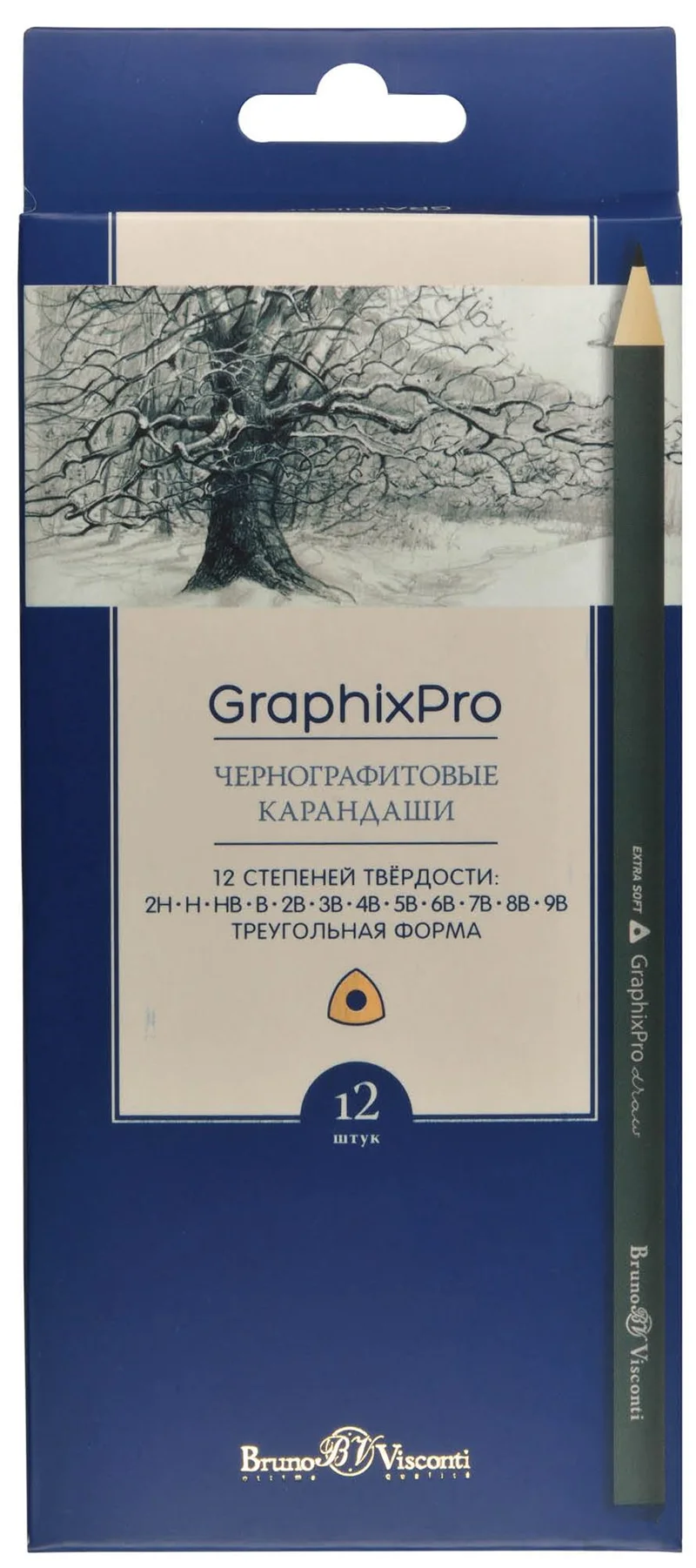 BRUNO VISCONTI KURŞUN KALEM DERECELİ KALEM SETİ GRAPHIXPRO 12 Lİ (2H-9B) 21-0039