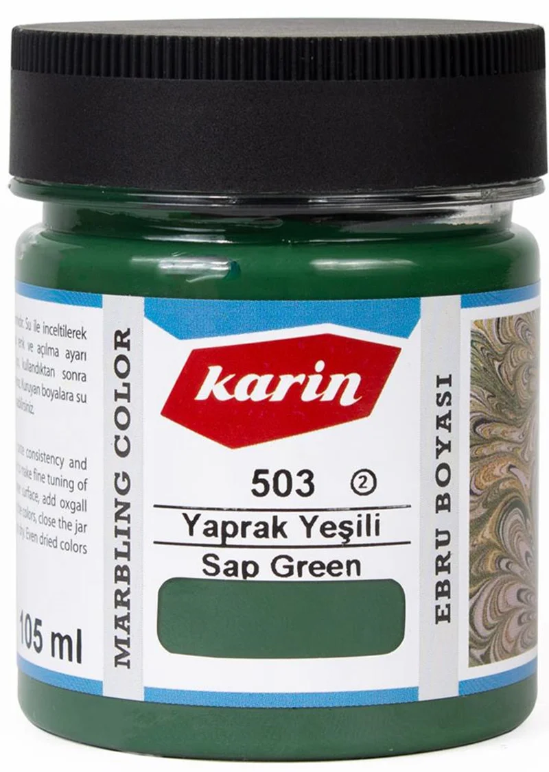 KARİN EBRU BOYASI 105 ML 503 YAPRAK YEŞİLİ 61503105
