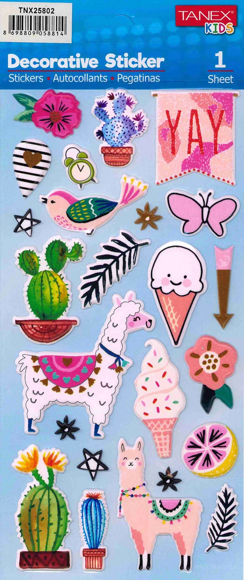 TANEX TNX-25802 DECORATIVE STICKER 5 AD. TNX2580205