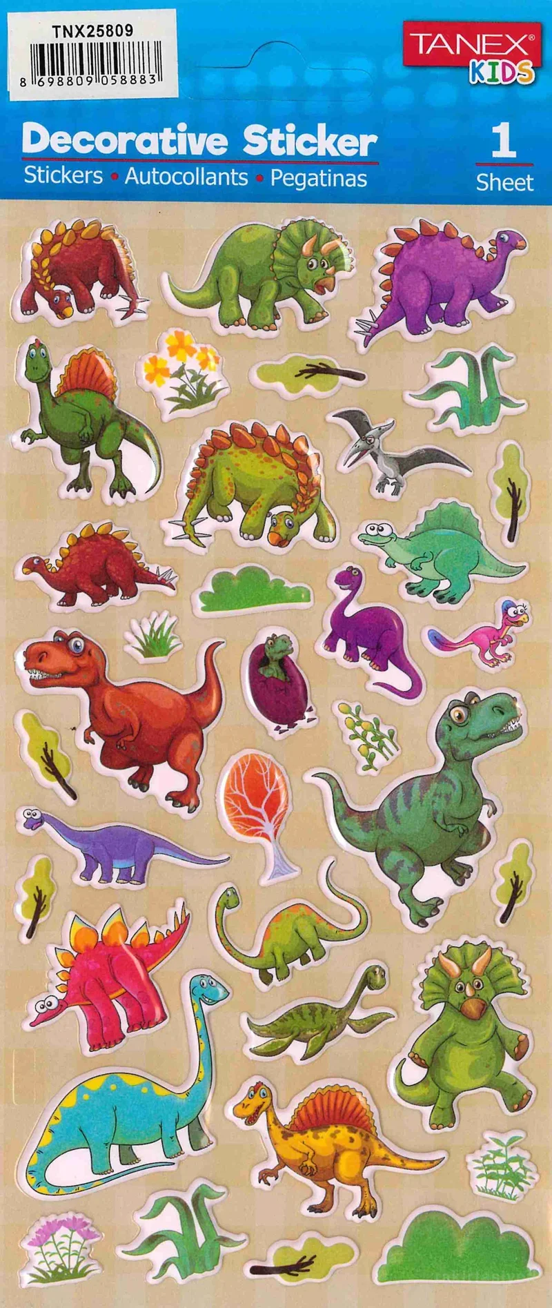TANEX TNX-25809 DECORATIVE STICKER 5 AD. TNX2580905