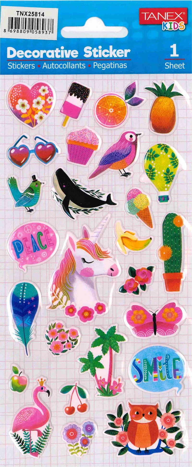 TANEX TNX-25814 DECORATIVE STICKER 5 AD. TNX2581405