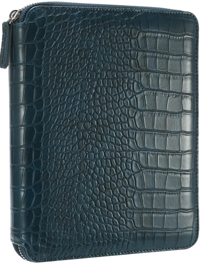 VJ DEFTER CROCO ZIPPER FOLDER ORGANİZER 14.8x20 Cm. 120 Gr. 80 YP. NOKTALI LACİVERT 7772