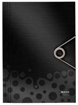 LEITZ LASTİKLİ DOSYA SOLID İNCE L-4563 SİYAH