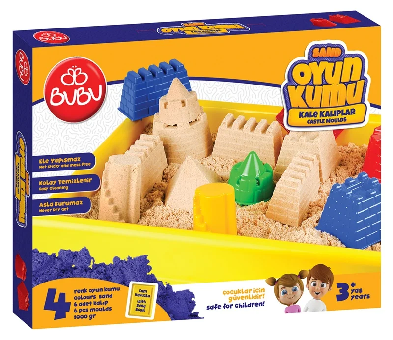 BU-BU OYUN KUMU VE BÜYÜK HAVUZLU KALE KALIPLAR 1000 GR.