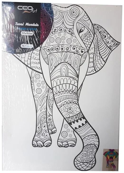 CEO ART TUVAL 35x50 MANDALA FİL CEO-MT0004