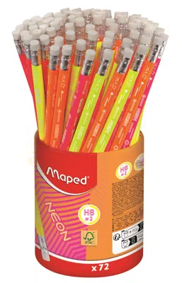 MAPED KURŞUN KALEM BLACK PEP'S NEON SİLGİLİ HB 72 Lİ KAVANOZ 853789FC