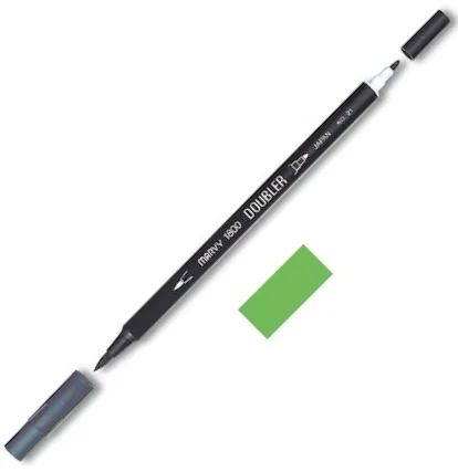 MARVY FIRÇA KALEM BRUSH PEN ÇİFT UÇLU 1800-011 LIGHT GREEN