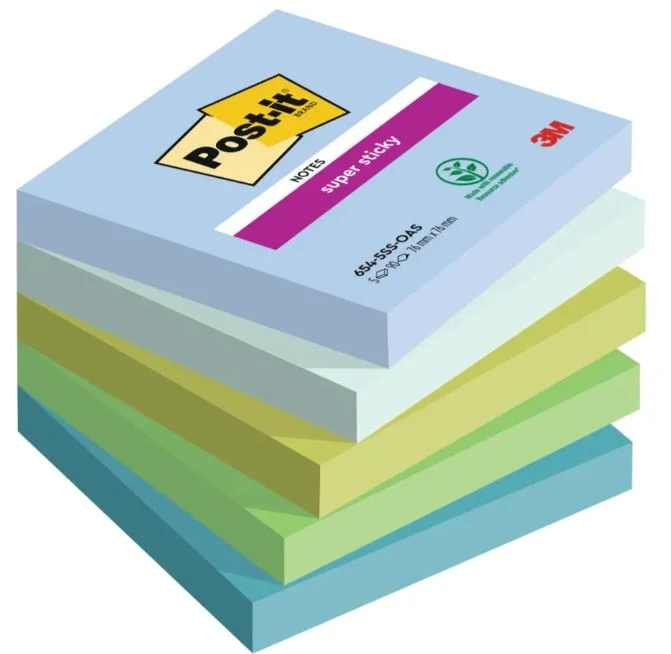 POST-IT YAPIŞKANLI NOT KAĞIDI SS OASIS 76x76 90 YP 6 LI PAKET 654-5SS-OAS 550600511400