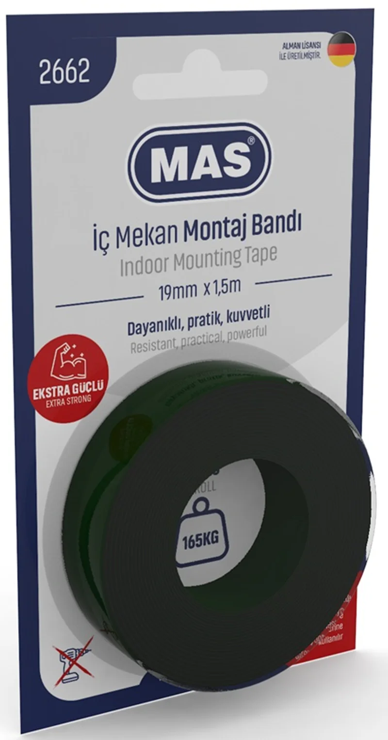 MAS MONTAJ BANDI İÇ MEKAN EXTRA GÜÇLÜ 19MM X 1,5M 2662
