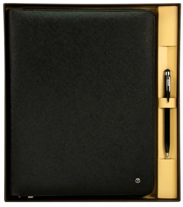 SCRIKSS HEDİYELİK SET DR 8113-1 PORTFÖY + TABLET KILIFI SİYAH + TOUCH PEN