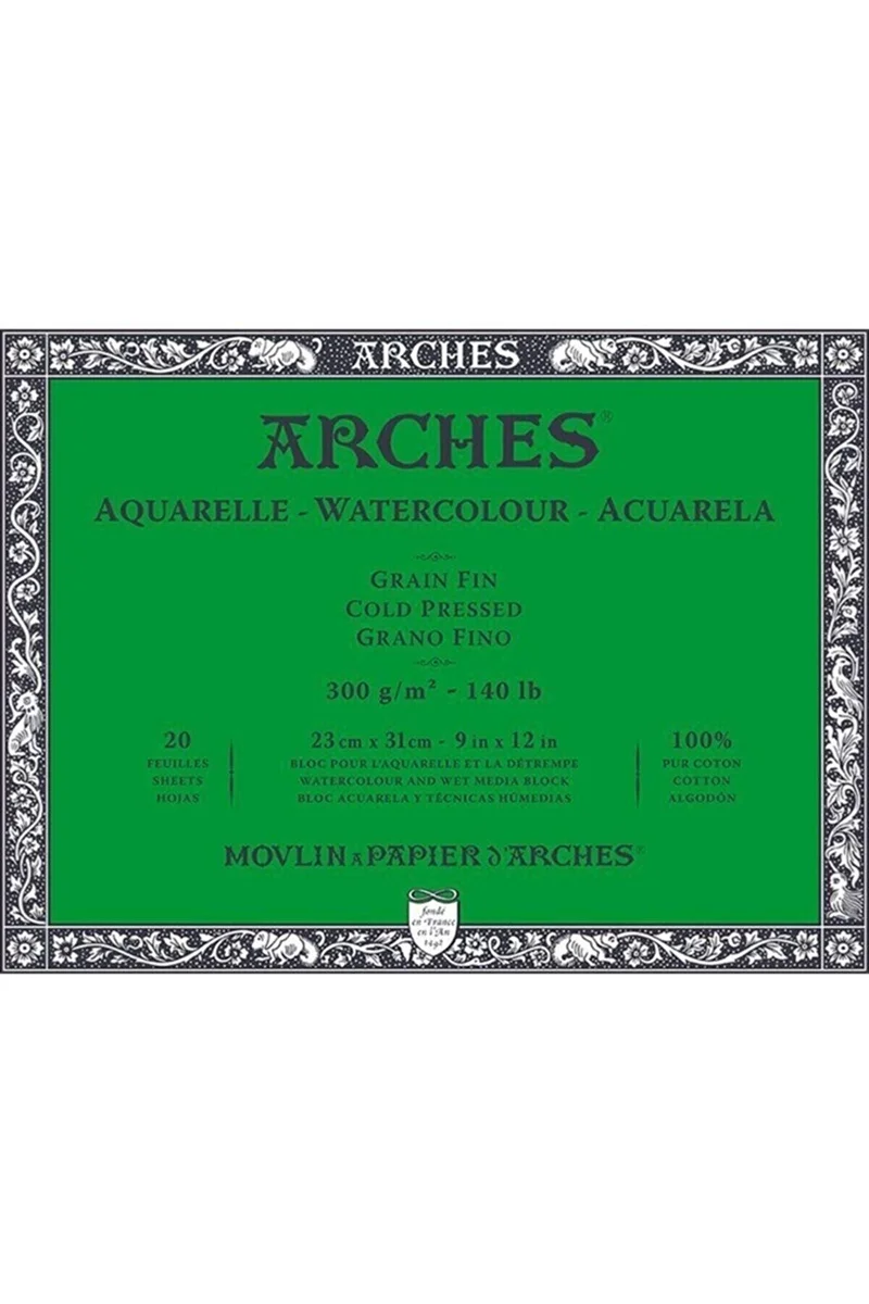 ARCHES SULU BOYA BLOĞU WC CP PA WHNA 23x31 300 GR 12 SF A1795092